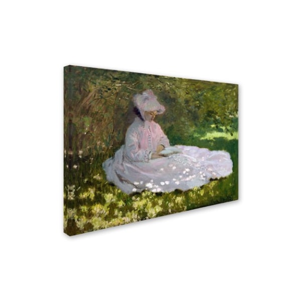 Monet 'Springtime' Canvas Art,24x32